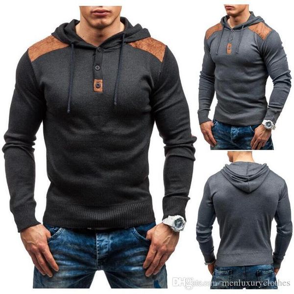 

sedue designer knitted hoodies men women spring new 2019 fashion casual sweatshirts slim fit, Black