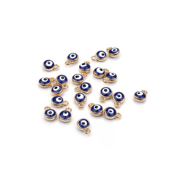 

30pcs/lot turkey blue evil eye charms pendant connectors for evil eye bracelet & bangle jewelry accessories findings, Bronze;silver