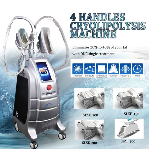 

горячая продавая машина cryolipolysis технологии удаления целлюлита холодная тучная замерзая с 4 ручками для весит удаление amd потери тучно