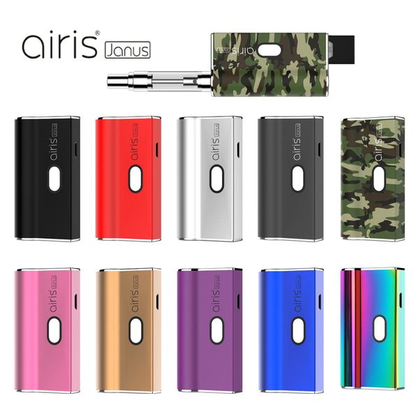 

Airis Janus vape 2in1 Pods510 Резьбовой резервуар Предварительный нагрев Переменное напряжение Батарея Fit Стручок и толстый картридж Oi 100% подлинный Airistech