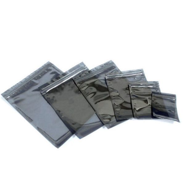 

50pcs/lot antistatic aluminum storage bag ziplock bags resealable anti static pouch for electronic accessories package bags