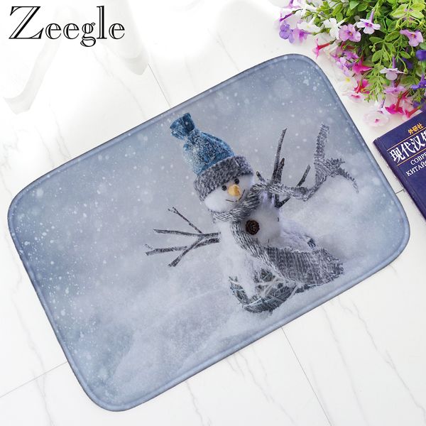 

zeegle floor mat doormat flannel indoor mat absorbent foot rug anti slip shower kitchen carpet christmas soft hallway rug