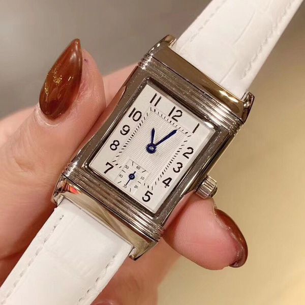

2019 new style Watches Unisex Women Watch 23mm*34mm Square Bezel Leather Strap Top Brand Quartz Wristwatches For Lady Best Gift