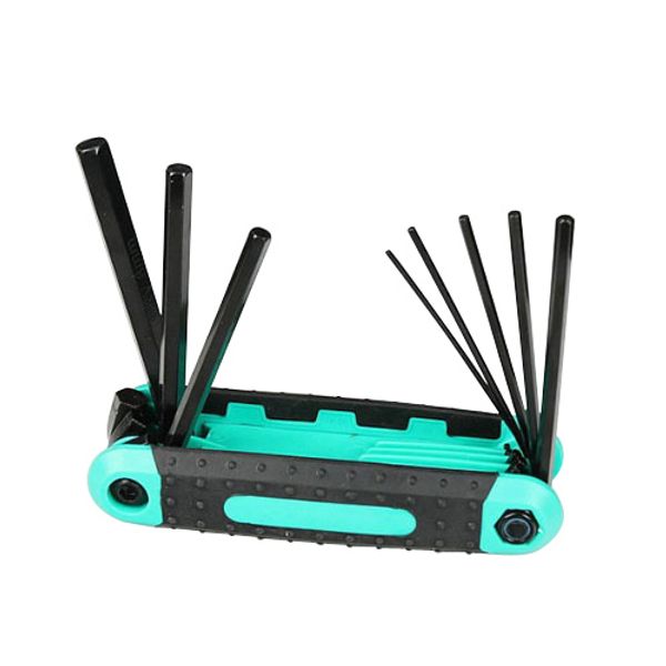 

8pcs portable folding wrench set tool metric system inner hexagon spanner wrenchs screw repair tools metrics systems hex socket bol