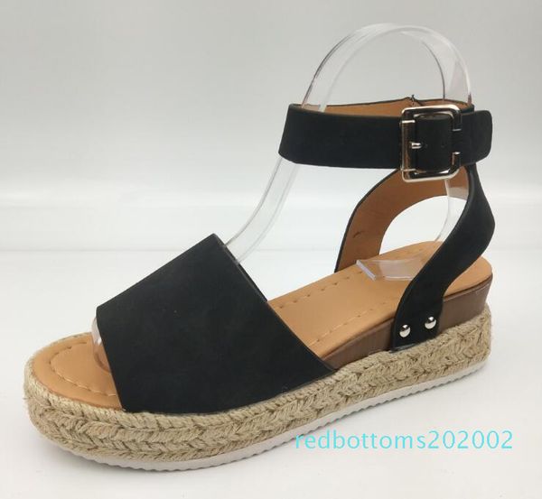 

wedges shoes for women sandals plus size high heels summer shoes 2019 flip flop chaussures femme platform sandals 2019 r03, Black