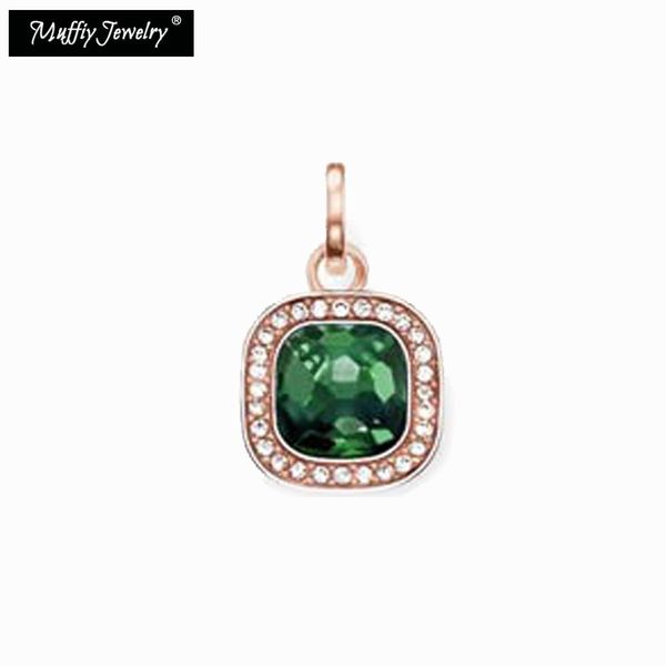 

rose gold color green stone pendant,soul jewelry good jewelry for women,ts gift in 925 sterling silver,super deal