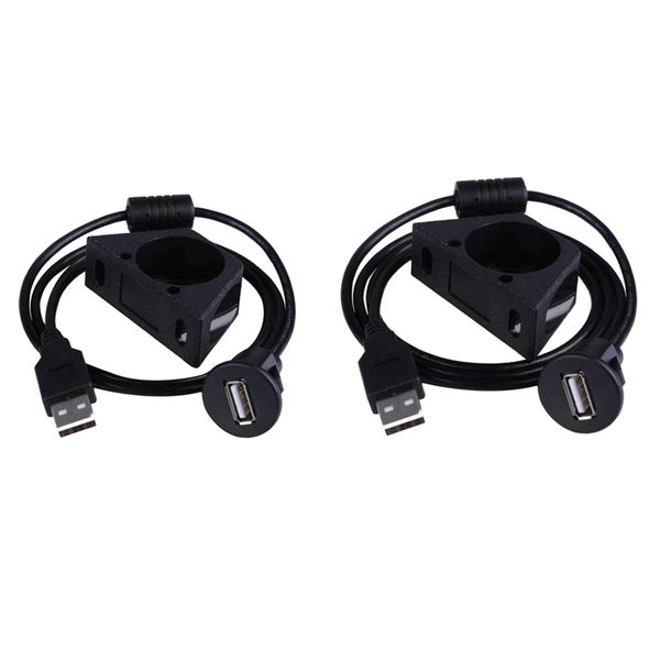 

car dash board mount usb male to female socket