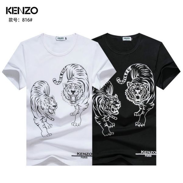 

kenzoss designer men tshirts classic fashion wild short sleeved shirt high custom tide brand tshirts fashion cotton breathable short shirt, White;black