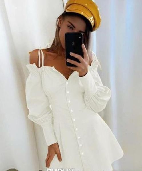 

new womens desinger shirts dresses fashion long sleeve spaghetti strap v neck solid dresses off shoulder women dress, Black;gray