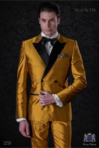 

double-breasted wedding tuxedos slim fit suits for men groomsmen suit two pieces prom formal suits (jacket+pants+tie) 243, Black;gray
