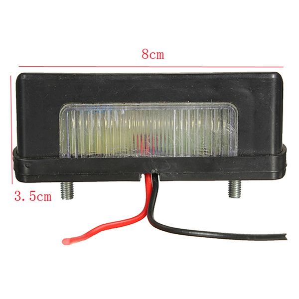 

led number licence plate light rear tail lamp van for camper truck trailer lorry white 12v-24v