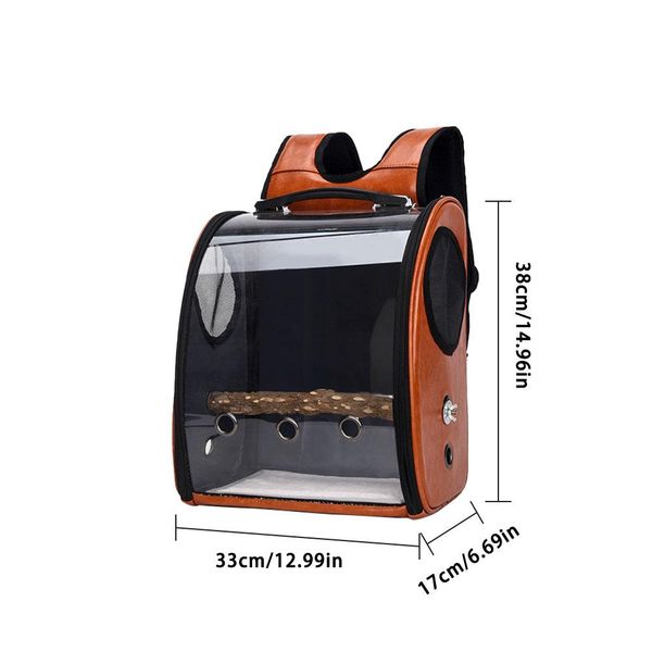 

прозрачный pet рюкзак дважды открытой молнии bird cage travel стильный bird carrier вентиляционными отверстиями