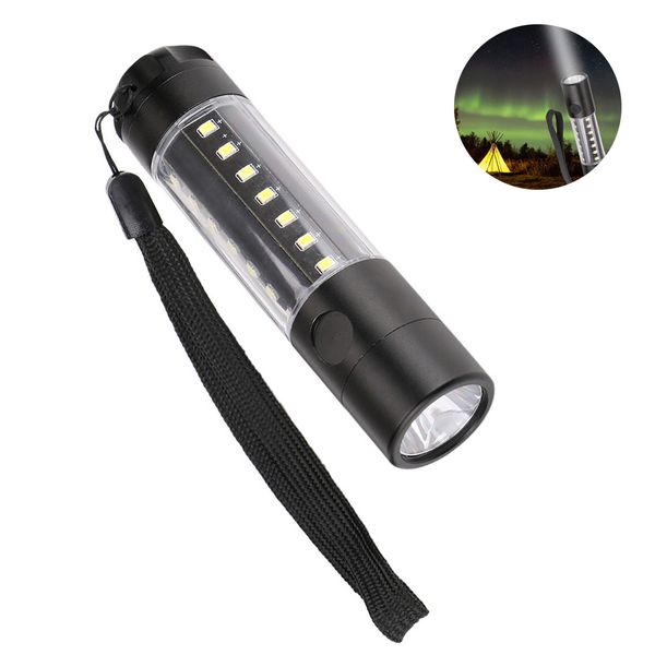 

dhl xml-t6 + cob led mini flashlight work light 6 modes waterproof camping lanterna torch lamp