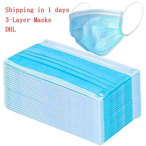 

dhl disposable mask 3-layer protective face mask anti pm2.5 breathable facial dust mask in stock ship in 24hrs 1000pcs dhl