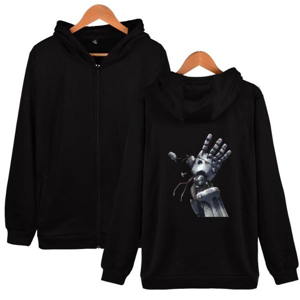 

men women zipperfullmetal alchemist hoodie sweatshirt harajuku anime print winter jacket coat moletom boy hoodies oversize, Black