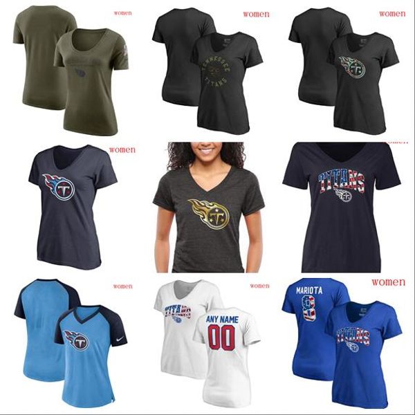 

2019 women tennessee new style titan salute to service legend scoop neck camo charcoal three-quarter raglan t-shirt, Blue;black