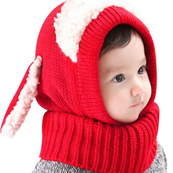 

dihope brand new autumn winter warm cute baby knit beanie sheep hat cotton cartoon scarf earflap knitted cloaks woollen caps, Yellow