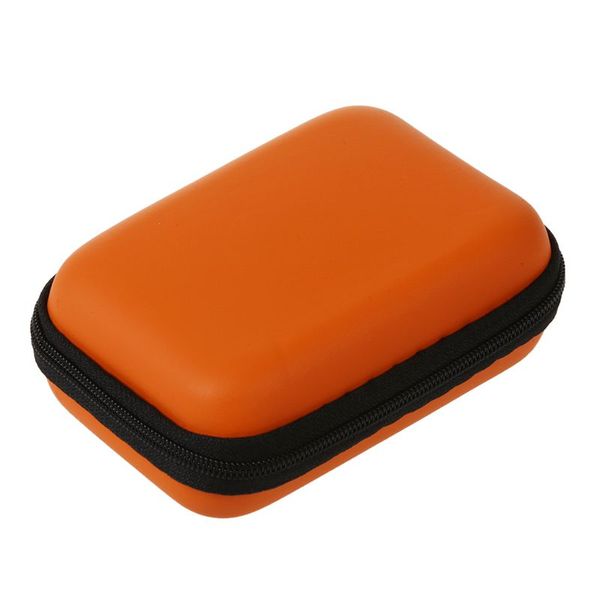 

nylon cable organizer bag case purse can put cables usb flash drive chargers headsets orange 12*8.5cm