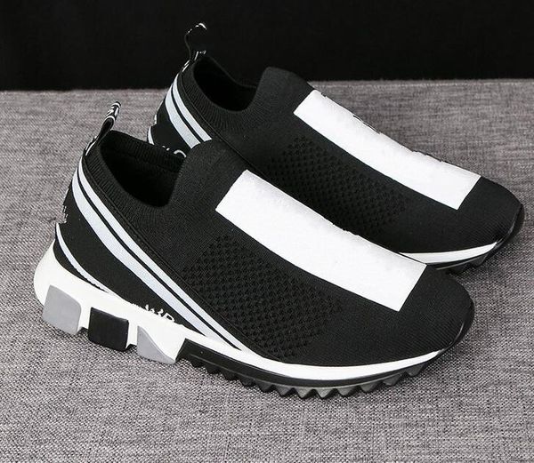 

2020 classic design girl man women comfortable sports socks shoes lovers elastic sneakers casual shoes eur 36-45 ing, Black