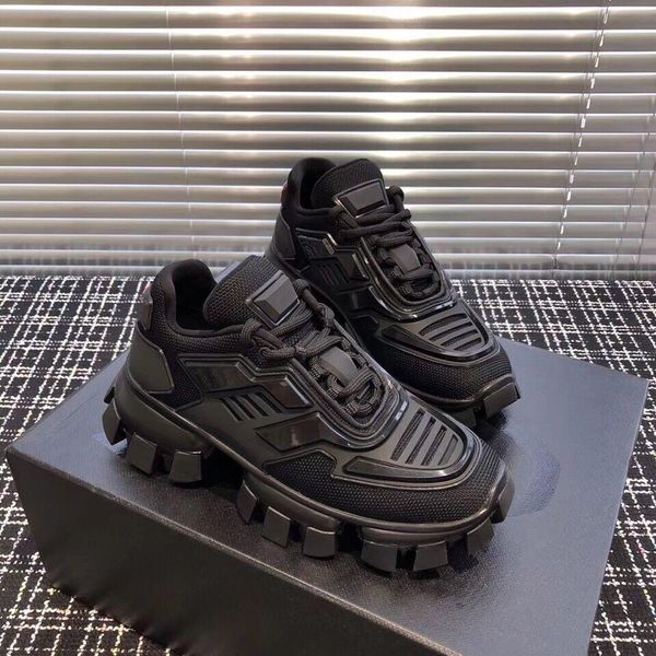 

men designer shoes cloudbust thunder knit sneaker women casual shoe white black leather mesh sneaker lace-up flat triple vintage shoe l14