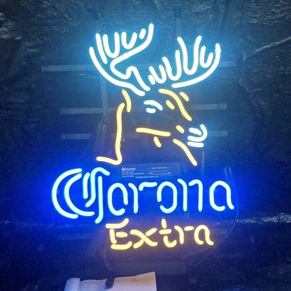 

custom led corona extra neon sign light outdoor beer entertainment party display real glass neon lamp light metal frame 17'' 20&#0