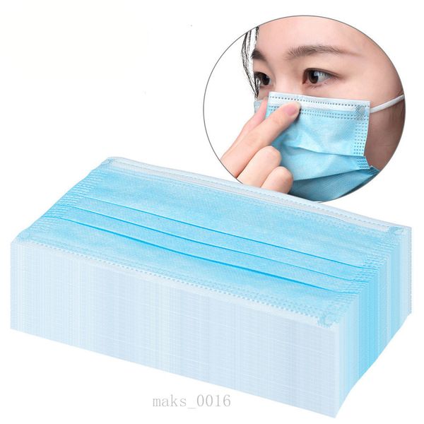 

spot dhl shipping free courier одноразовая маска 50 50 / 100шт пакет 3 слоя пылезащитный и дымка плетеный эластичный ушной крючок салон маск