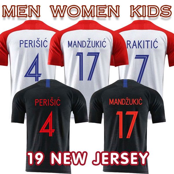 

2019 thailand quality croatia home occer jer ey home away modric kovacic red kalinic hrvat ka peri ic rakitic mandzukic rna football hirt