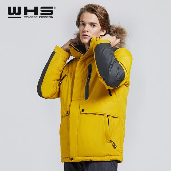 

whs new men thickened cotton jacket autumn winter outdoor sport jackets windproof warm coat male hiking clothes thermal coats, Blue;black