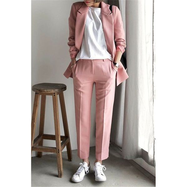 hot pink women's suit