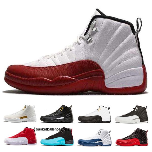 

mens new 12 12s playoffs basketball shoes cherry the master wolf grey mens sports trainers sneakers size 8-13
