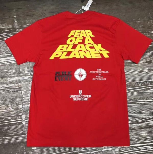 

undercover public enemy white house t shirts hip-hop skateboard o-neck classic box logo short sleeve summer cotton tee, White;black