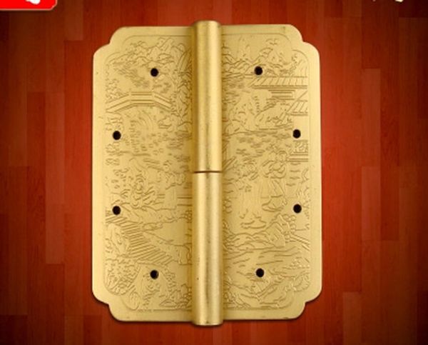 

pure copper hinge 4 inch antique chinese style cabinet door handle hardware furniture copper accessories