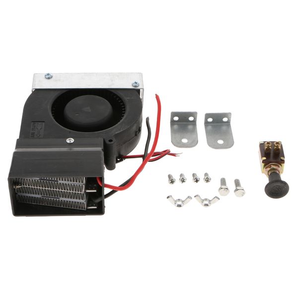 

12v/24v defroster demister heater blower fan w/ mounting accessories for vehicle