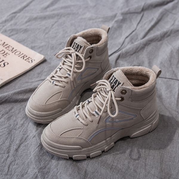

new arrival warm winter boots women sneakers casual women shoes thick sole non-slip warm female footwear yx1987, Black
