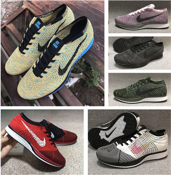

air zoom mariah flyknit racer prm 2.0 casual running shoes women mens athletic all black red green weaving sneaker track trainers