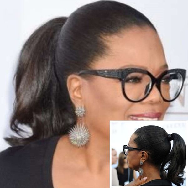 Fabulous Oprah Winfrey Ponytail Hairstyle Wraps Around Straight