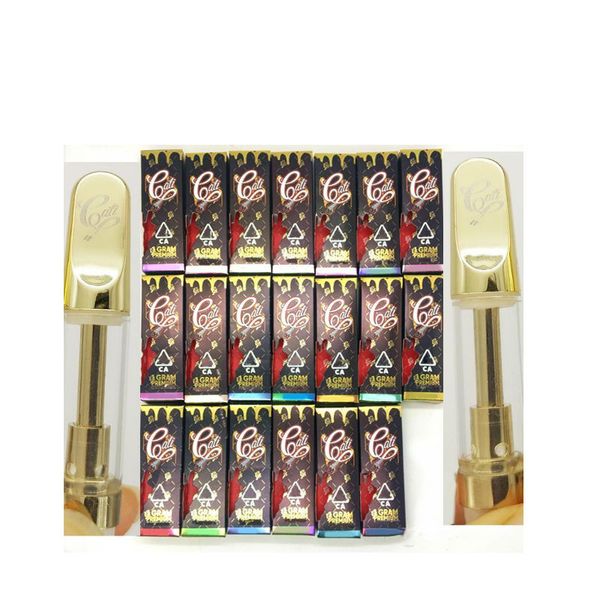 

Cali разъемные Vape Картриджи Упаковка Ceramic катушки 0,8 мл 1мл золотой цвет голографических розничной коробки Vape Pen тележках Пустой нефти Atomizer