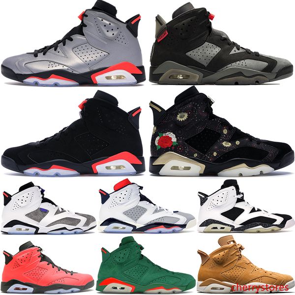 

new reflect silver jumpman 6 6s men basketball shoes psg black infrared cny oreo tinker sport blue mens designer sneakers