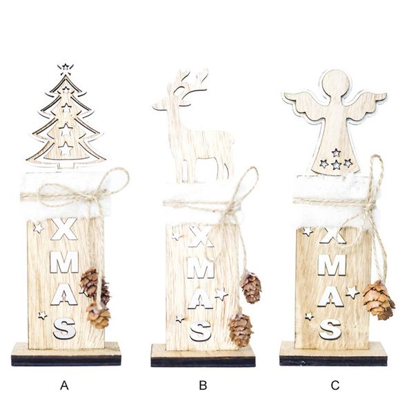 

wooden deskchristmas tree angel elk shape home decoration ornaments novelty decor