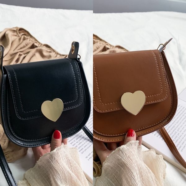 

small women's 2020 fashion shoulder texture all-match shoulder saddle bag ins slanting saddle bag, White