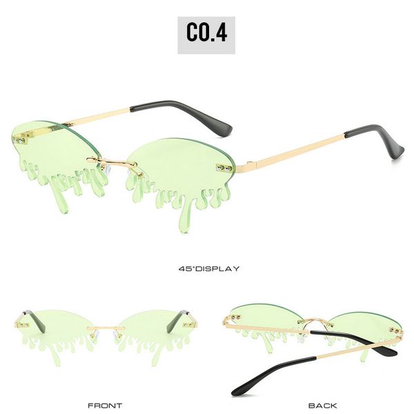 

red stage catwalk tears sunglasses nywooh rimless sunglasses women trendy unique tears shape sun glasses funny frameless shades eyewear npvn, Blue