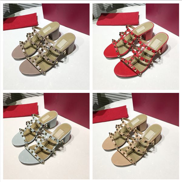 

designer slippers lady 2019 designer luxury shoes brand fashion luxury designer women shoes high-heeled women's shoes slipper, Black