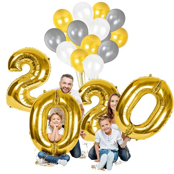 

happy new year 2020 foil balloon set 2019 merry christmas eve party decorations for home ornaments santa claus tree xmas snowman