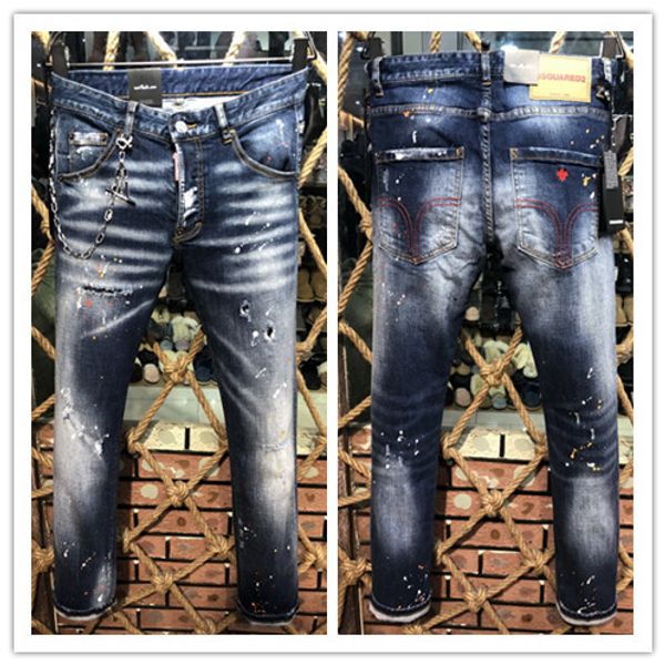 

2019 new brand of fa hionable european and american men 039 ca ual jean high grade wa hing pure hand grinding quality optimization d