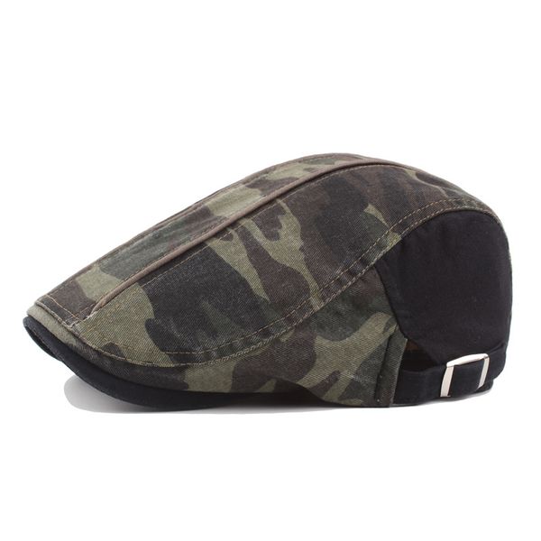 

sqteio summer army berets spring camouflage cap outdoor breathable dad hat men, Blue;gray
