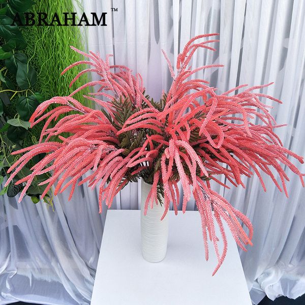 

75cm 30heads artificial droop astilbe plant vine fake mimosaÂ flower branch real touch plastic wedding flower for home decoration