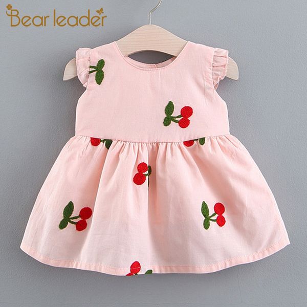 

bear leader girls baby dresses 2020 new fashion toddler baby cherry dresses lovely infant costumes kids girls cute clothing, Red;yellow
