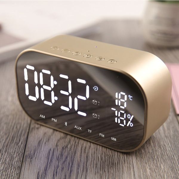 

digital large lcd display multi alarm clock deskdigital table mirror smart thermometer function nightlight zj0389