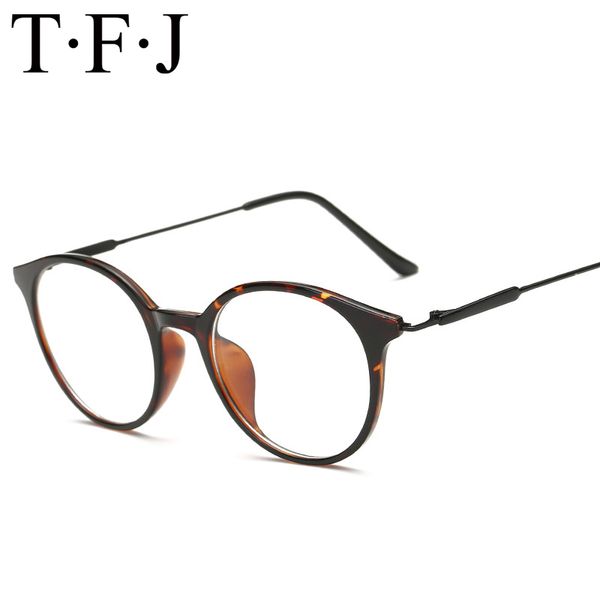 

fashion clear glasses frame for women vintage clear frame round eye glasses female plastic transparent optical frames, Black