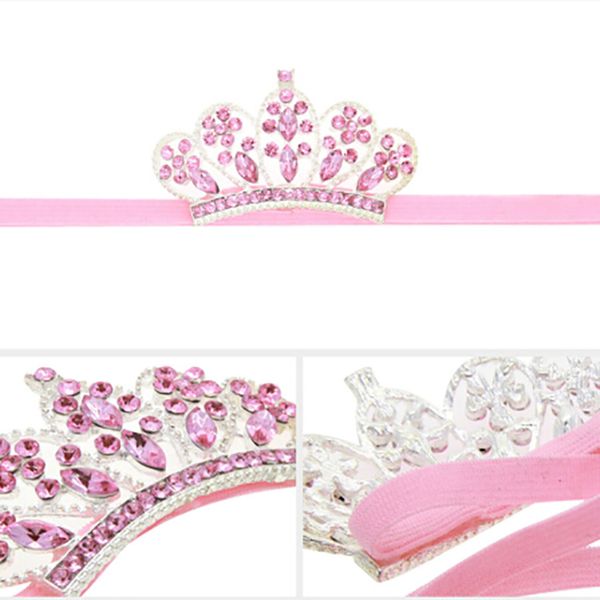 

2019 Toddler Newborn Baby Girl Princess Crown Headbands Crystal Diamond Tiara Hair Headband Hair Dress Photo Props Baby Gifts